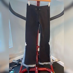 Planet body fitness pants with a denim detail